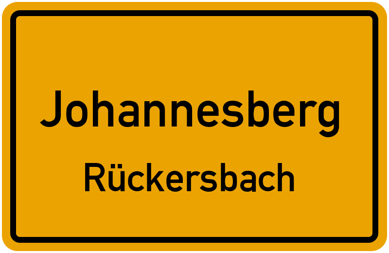 Ortsschild Johannesberg