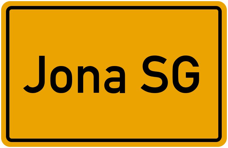 Ortsschild Jona SG