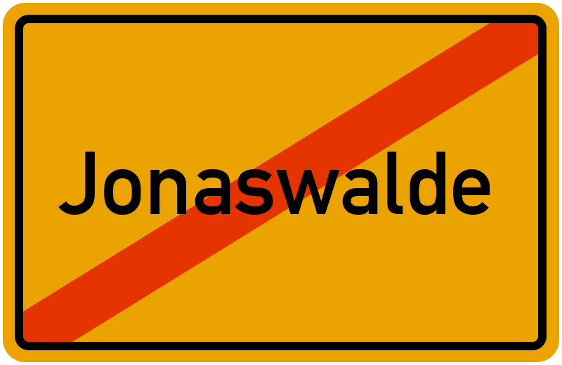 Ortsschild Jonaswalde