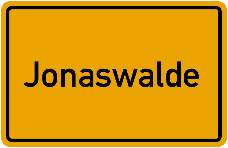 Ortsschild Jonaswalde