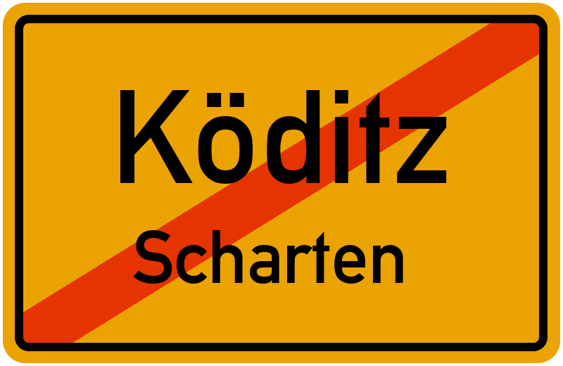 Ortsschild Köditz