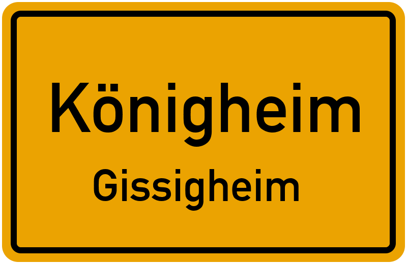 Ortsschild Königheim