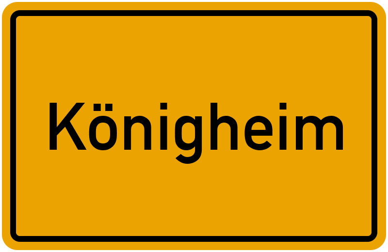Ortsschild Königheim