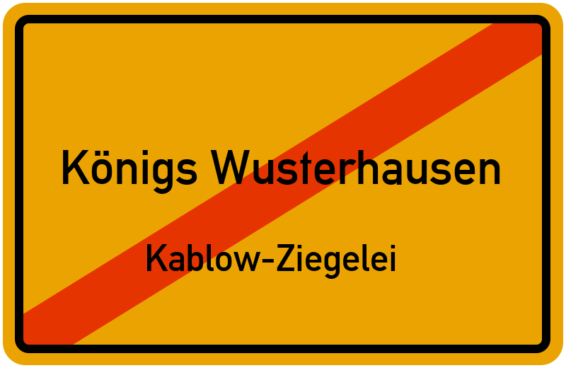Ortsschild Königs Wusterhausen