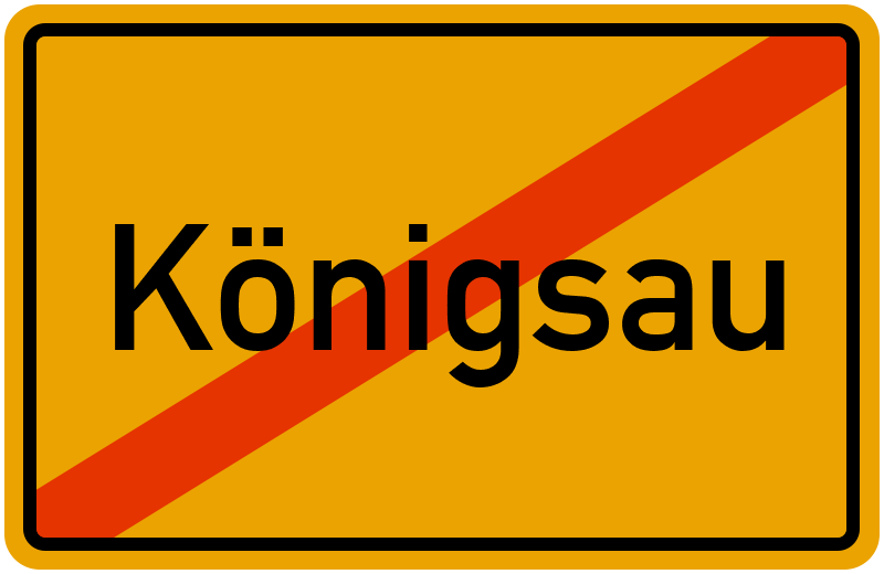 Ortsschild Königsau