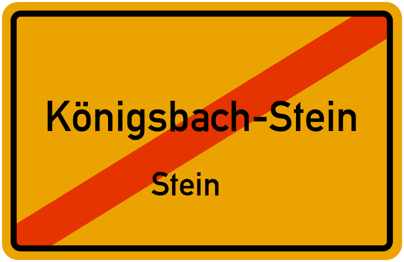 Ortsschild Königsbach-Stein