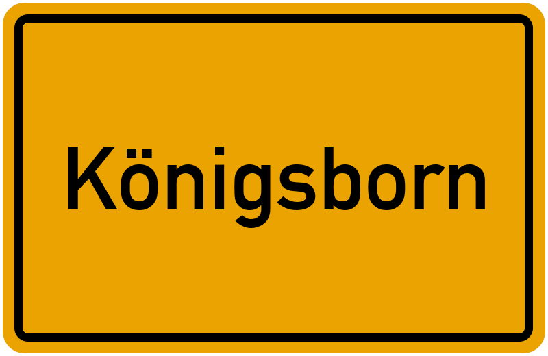 Ortsschild Königsborn