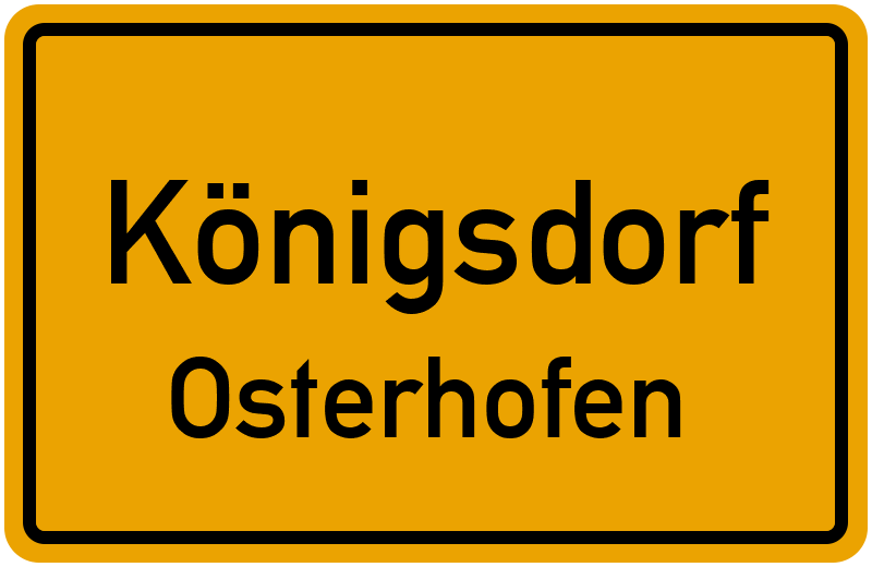 Ortsschild Königsdorf