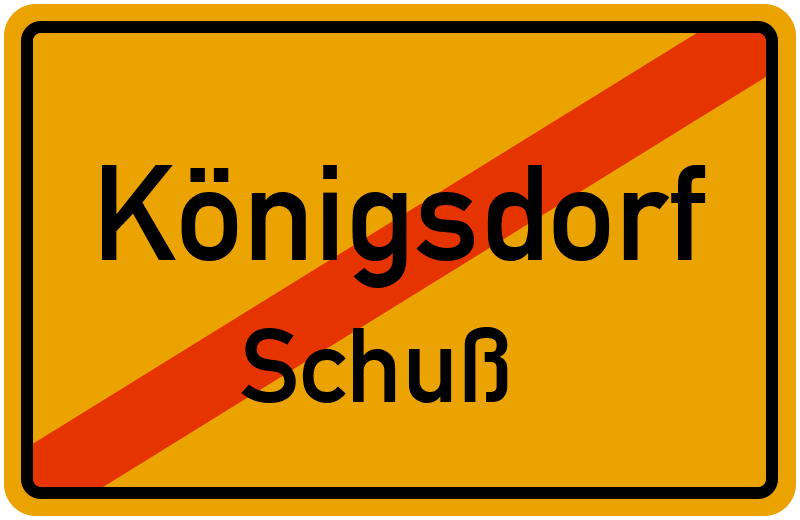 Ortsschild Königsdorf