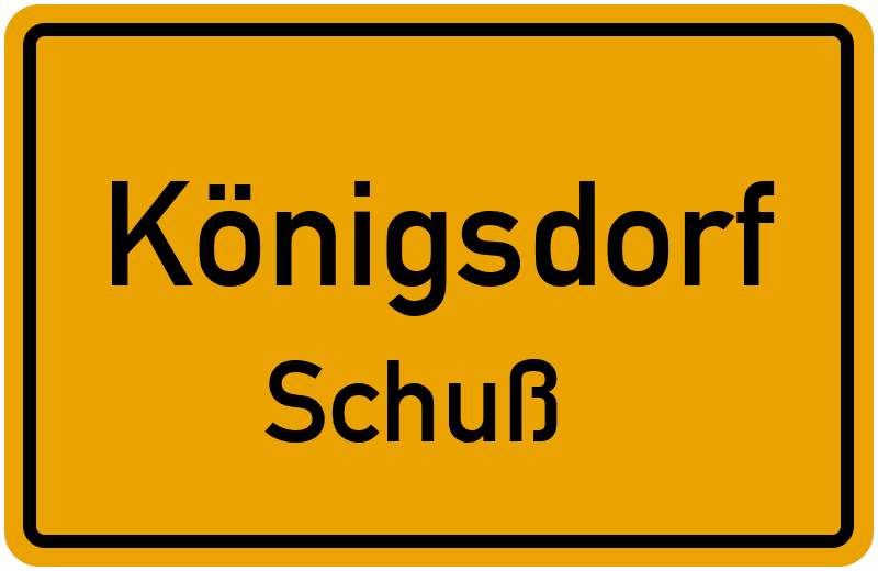 Ortsschild Königsdorf