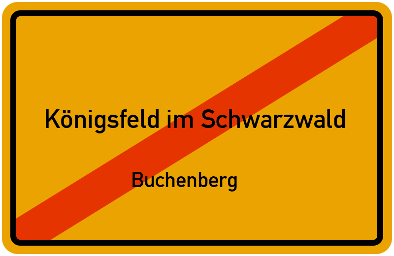 Ortsschild Königsfeld im Schwarzwald