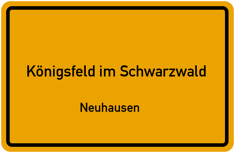 Ortsschild Königsfeld im Schwarzwald