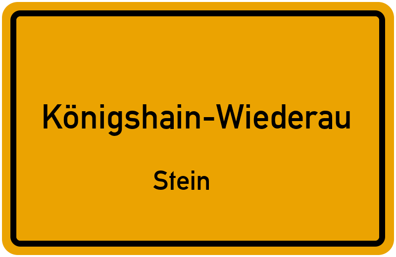 Ortsschild Königshain-Wiederau