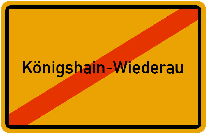 Ortsschild Königshain-Wiederau
