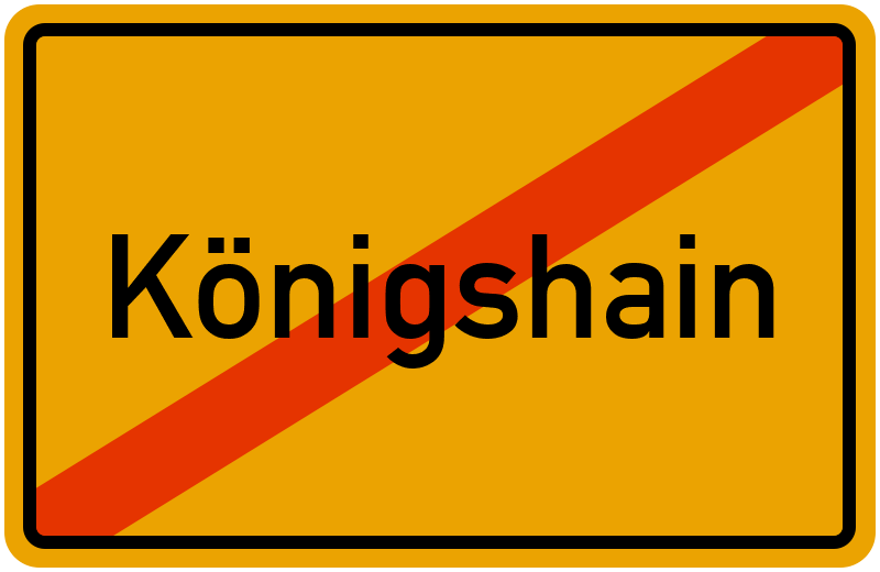 Ortsschild Königshain