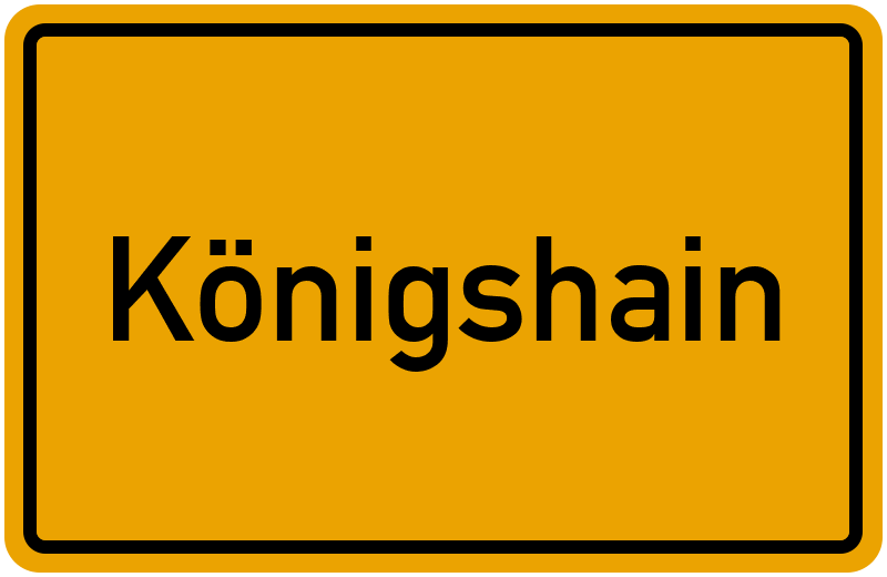 Ortsschild Königshain