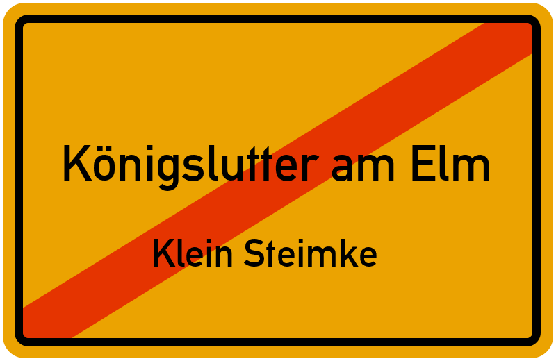 Ortsschild Königslutter am Elm