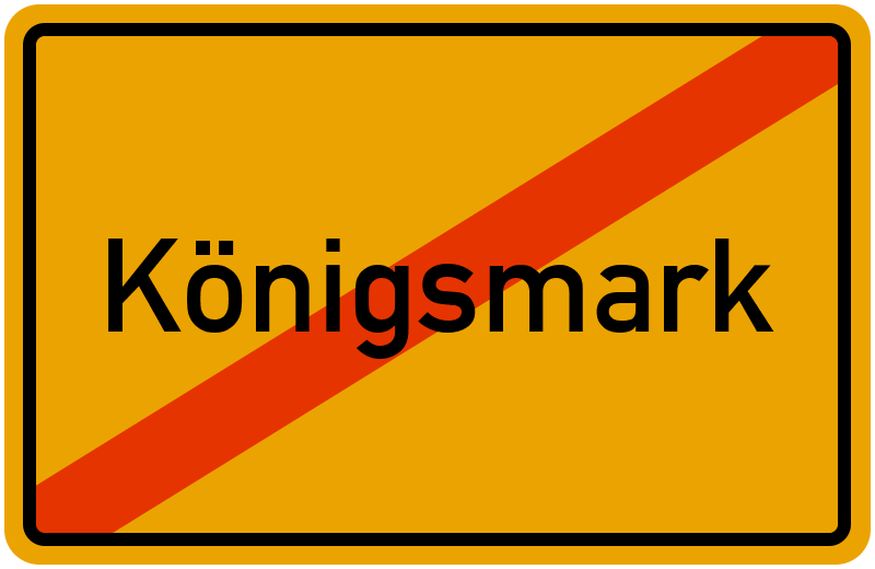 Ortsschild Königsmark