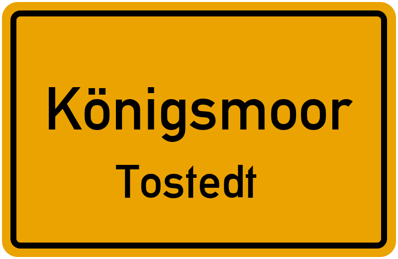 Ortsschild Königsmoor