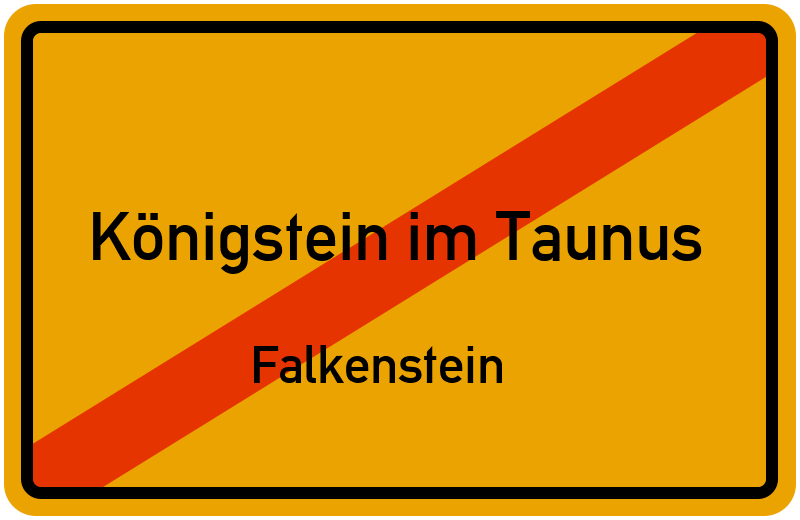 Ortsschild Königstein im Taunus