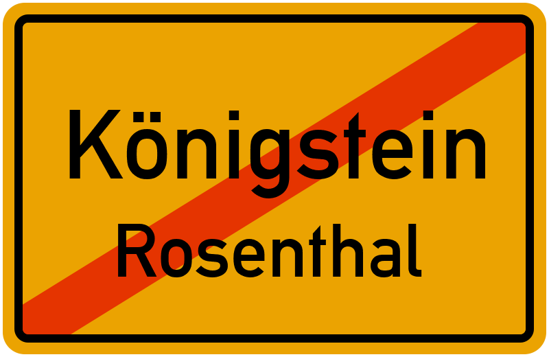 Ortsschild Königstein
