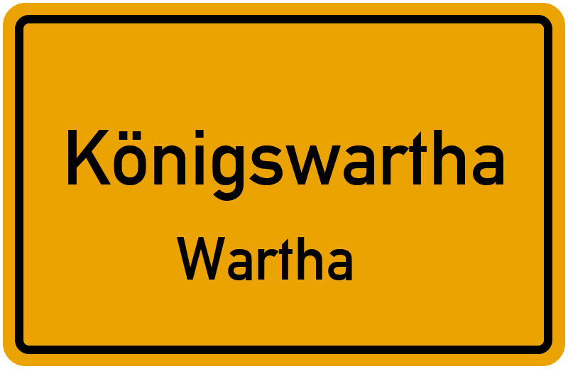 Ortsschild Königswartha