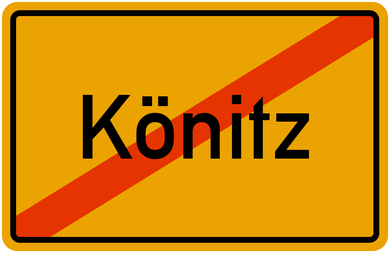 Ortsschild Könitz