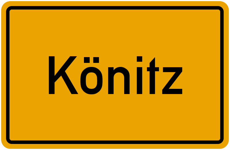 Ortsschild Könitz