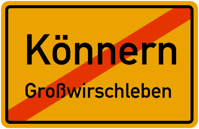 Ortsschild Könnern