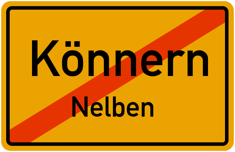 Ortsschild Könnern