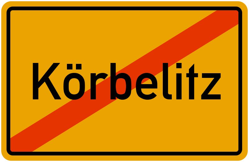Ortsschild Körbelitz
