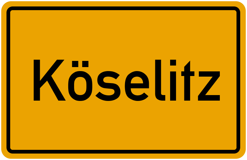 Ortsschild Köselitz