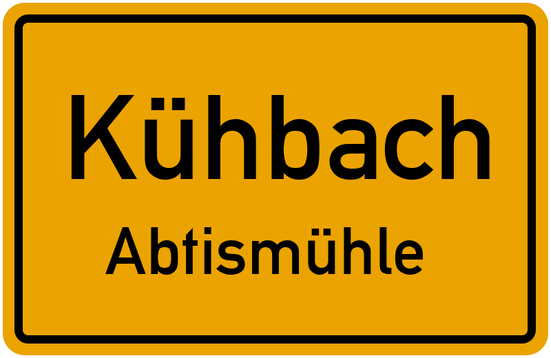 Ortsschild Kühbach