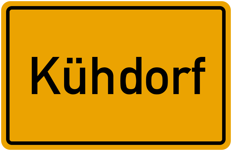 Ortsschild Kühdorf