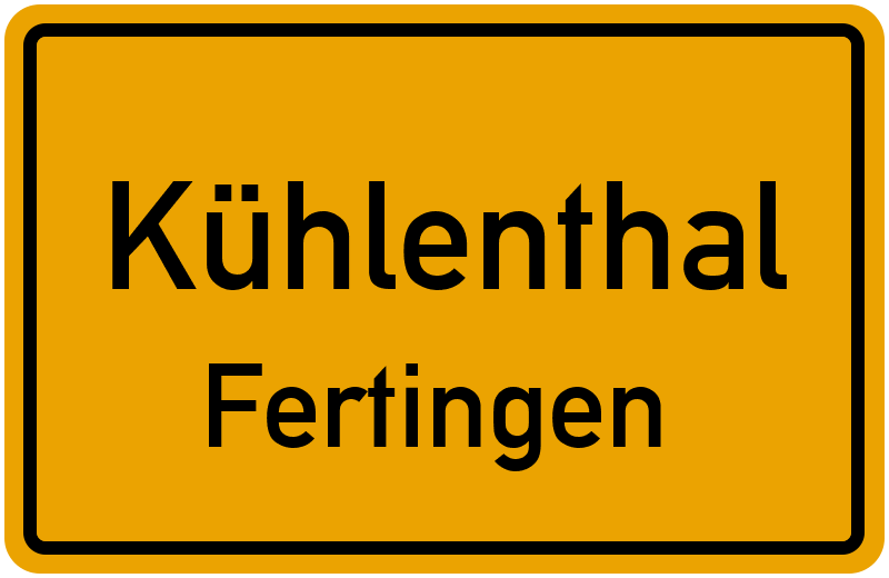 Ortsschild Kühlenthal