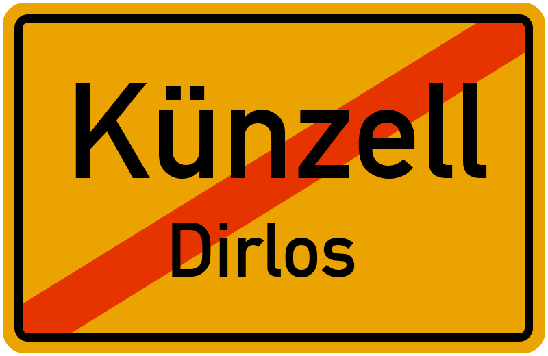 Ortsschild Künzell