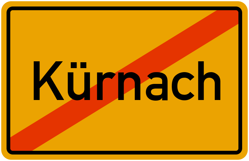 Ortsschild Kürnach