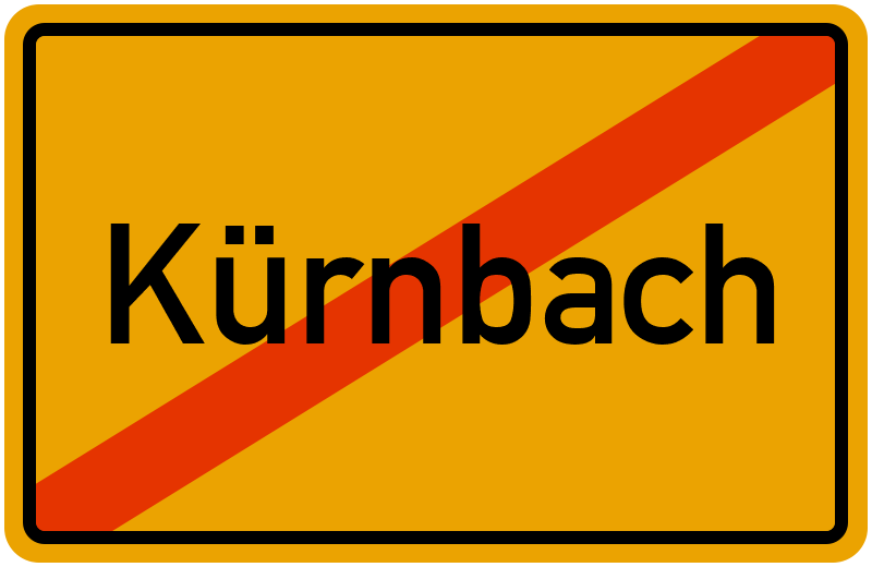 Ortsschild Kürnbach