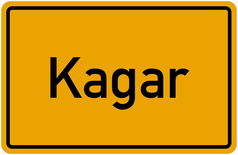 Ortsschild Kagar