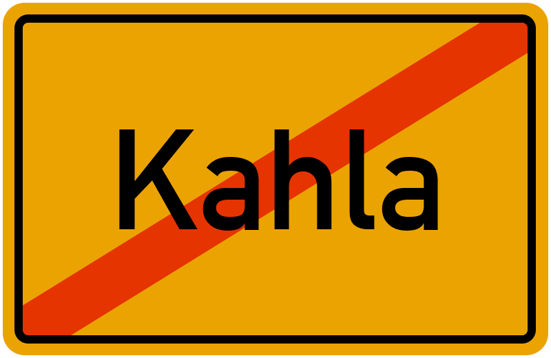 Ortsschild Kahla