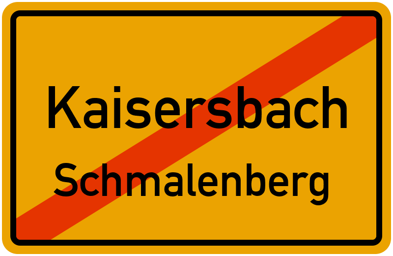 Ortsschild Kaisersbach