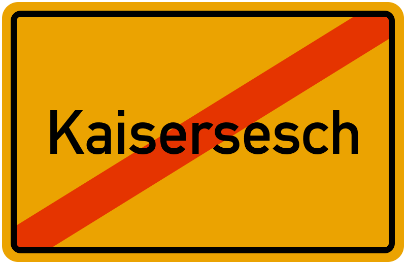 Ortsschild Kaisersesch