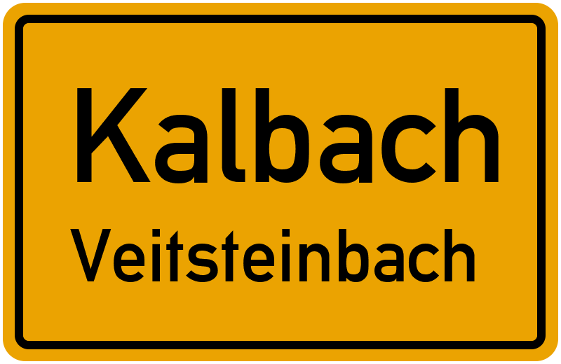 Ortsschild Kalbach
