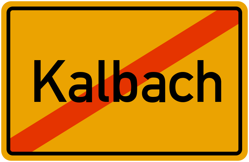 Ortsschild Kalbach