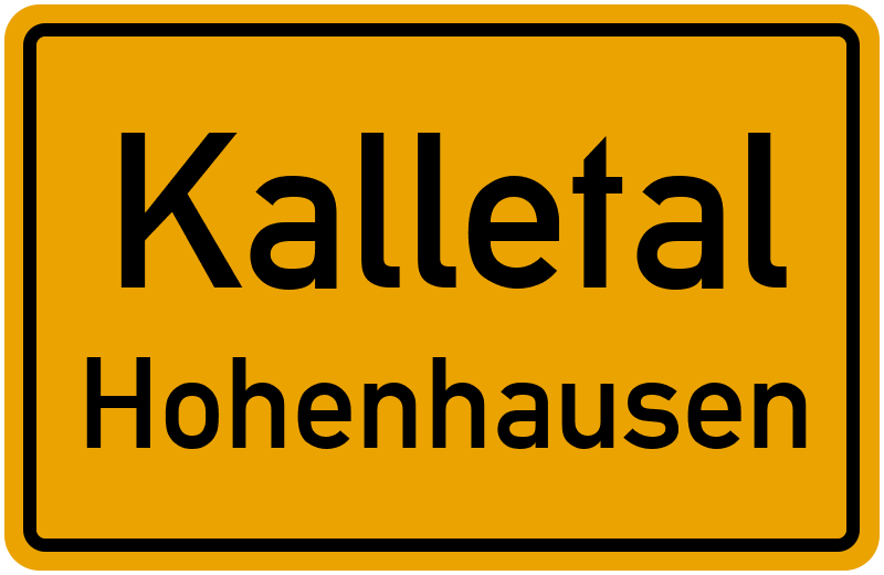 Ortsschild Kalletal