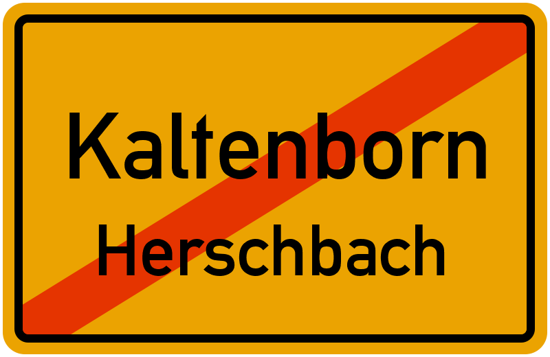 Ortsschild Kaltenborn