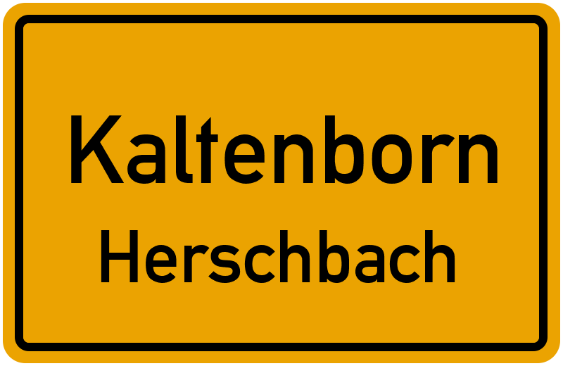 Ortsschild Kaltenborn