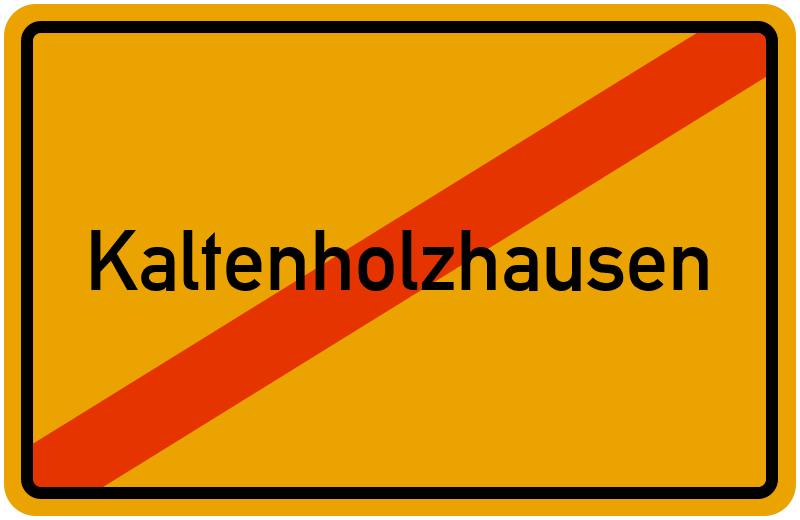 Ortsschild Kaltenholzhausen