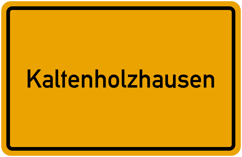 Ortsschild Kaltenholzhausen