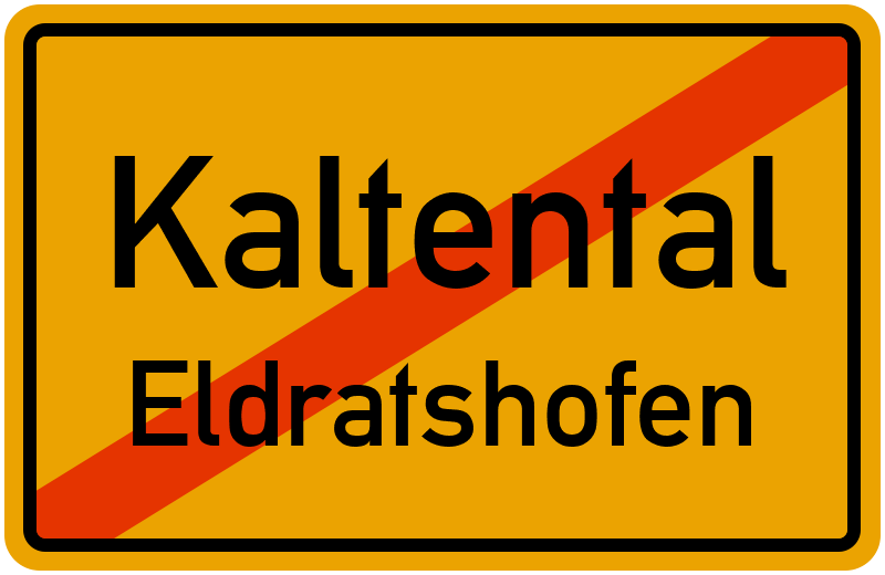 Ortsschild Kaltental